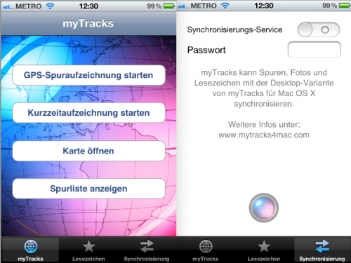 myTracks iPhone App