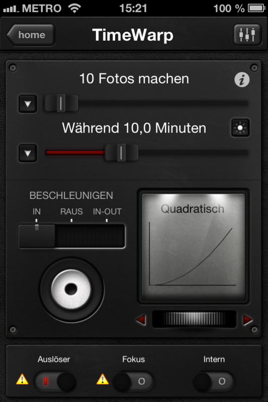 Triggertrap App (iOS) - Auslöser 4