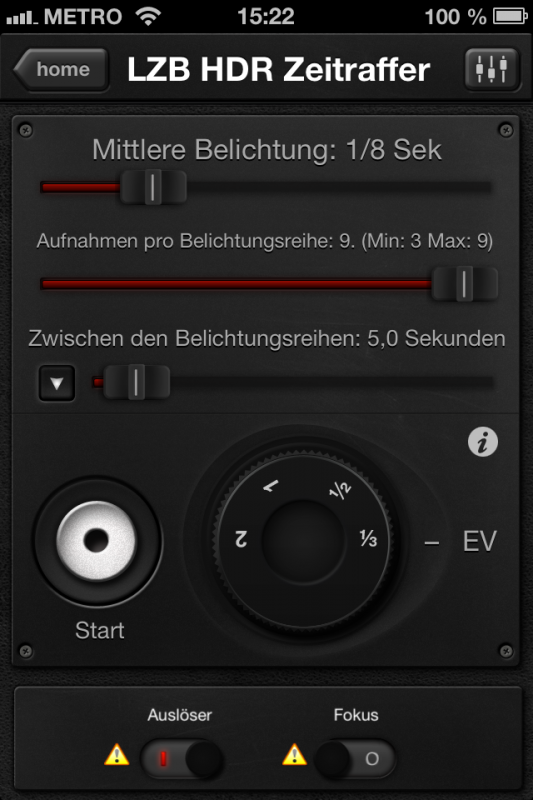Triggertrap App (iOS) - Auslöser 10