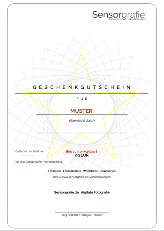 Sensorgrafie Gutschein