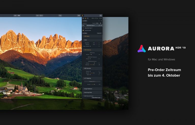 Aurora HDR 2019 kann vorbestellt werden!
