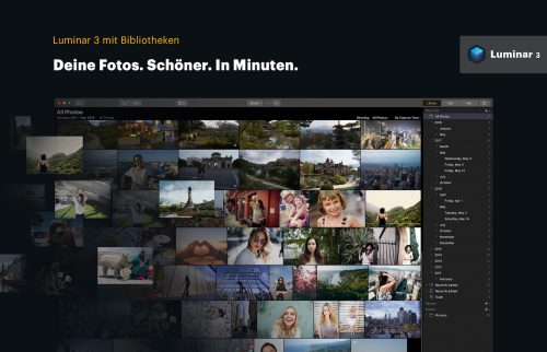 Luminar 3 mit Bibliotheken