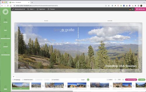 Fotofabrik Online Editor: das Cover meines Hardcover Fotobuch
