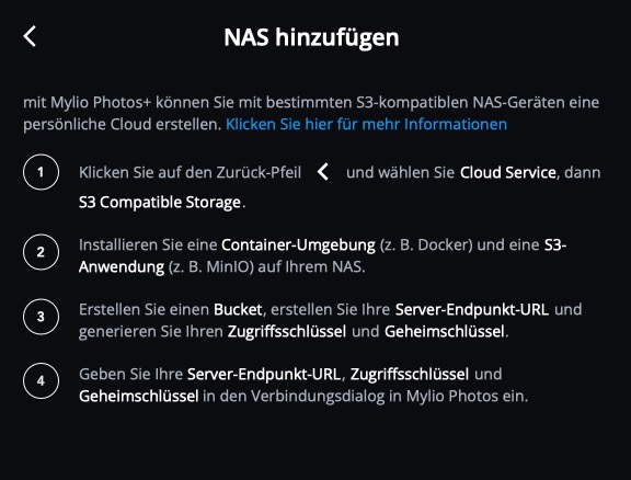 Anbindung NAS mit S3 und private Cloud