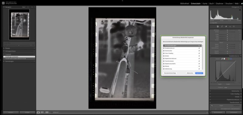 Bildbearbeitung in Lightroom Classic - Entwicklungsbedienfelder anpassen.