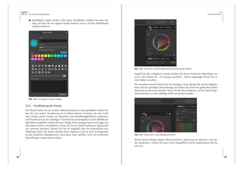 Affinity - Kreativer Praxis‑Einstieg in die Studios Vektor, Pixel & Layout - Seiten 28/29